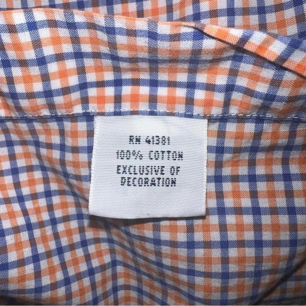 Polo Ralph Lauren Button-Down Shirt Blue Orange Tattersall Check 2XLT - Picture 7 of 8
